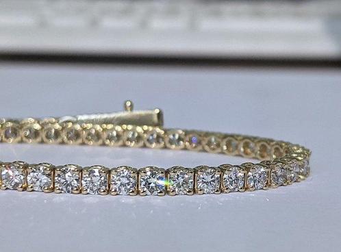 Zonder Minimumprijs - Tennis armband - 14 karaat Geel goud -, Handtassen en Accessoires, Antieke sieraden