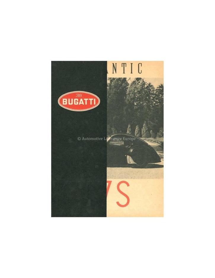 1937 BUGATTI ATLANTIC / STELVIO 57S BROCHURE FRANS, Boeken, Auto's | Folders en Tijdschriften, Ophalen of Verzenden