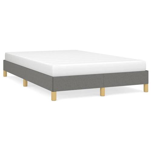 vidaXL Cadre de lit gris foncé 120x190 cm tissu, Maison & Meubles, Chambre à coucher | Lits, Neuf, Envoi