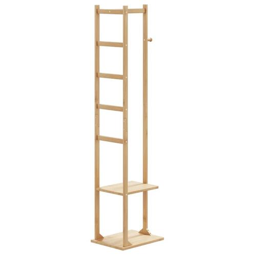 vidaXL Kapstok met haken en schappen 38,5x30x156 cm bamboe, Huis en Inrichting, Kasten | Kleerkasten, Nieuw, Verzenden