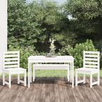 vidaXL 4-delige Tuinset massief grenenhout wit, Tuin en Terras, Tuinsets en Loungesets, Verzenden, Nieuw, Tuinset