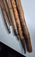 5 x Antieke Wandelstokken Met Antieke Schildjes en Emblemen, Antiek en Kunst