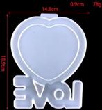 Siliconenmal fotolijstje hart love epoxy resin 16 cm per, Hobby & Loisirs créatifs, Bricolage