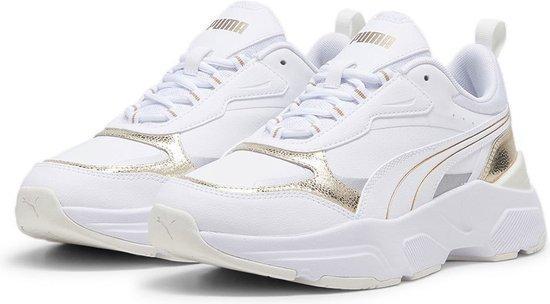 PUMA Cassia Metallic Shine Dames Sneakers - PUMA White-PU..., Kleding | Dames, Schoenen, Nieuw, Verzenden