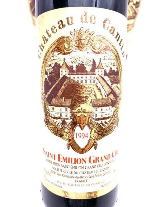 1994 Château de Cantin - Saint-Émilion Grand Cru - 3, Verzamelen, Wijnen