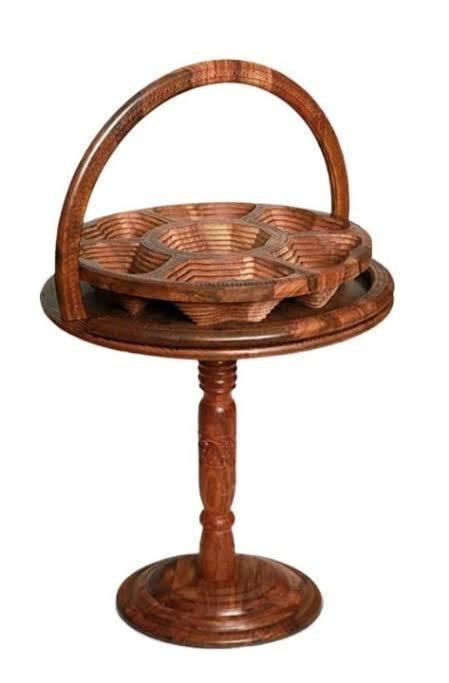 Bijzettafel - Palissander - Dry Fruit houten tafel, Antiquités & Art, Art | Objets design