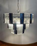 Plafondlamp - Glas, Staal - Italiaanse hanglamp van glas en