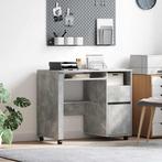 vidaXL Bureau met Wielen Beton Grijs 91 x 50 x 77 cm Bewerkt, Verzenden