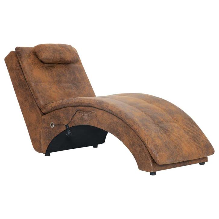 Kunstsuede chaise longue bruin | OP = OP, Nu met 64% kort..., Huis en Inrichting, Zetels | Zetels en Chaises Longues, Nieuw, Verzenden