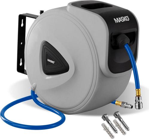 MASKO® Automatische Luchtslang - 30M - Slanghaspel - Grijs, Doe-het-zelf en Bouw, Gereedschap | Overige machines, Verzenden