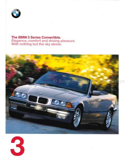 1997 BMW 3 SERIE CABRIO BROCHURE ENGELS, Livres, Autos | Brochures & Magazines