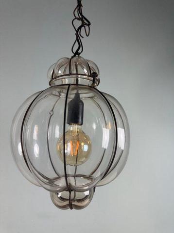 Lamp - Glas - Vintage Venetiaanse Hanglamp van Glas