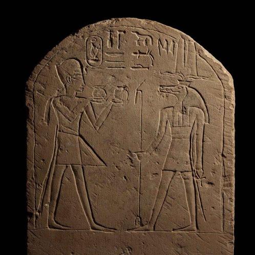 Oud-Egyptisch Kalksteen Belangrijke stele van farao, Verzamelen, Mineralen en Fossielen