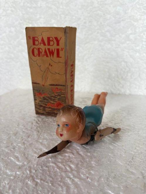French Manufacturer - Speelgoed Baby Crawl Mechanical Toy,, Antiek en Kunst, Antiek | Speelgoed
