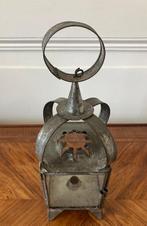 Antique - crowned top - Lantaarn - Tin, Glas, Antiek en Kunst