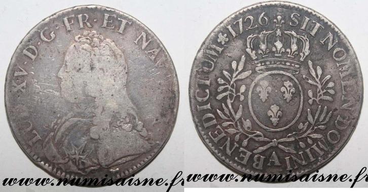 Écu France Frankreich Gad 321 Louis Xv Ecu Mit Olivenzwei.., Postzegels en Munten, Munten | Europa | Niet-Euromunten, België, Verzenden