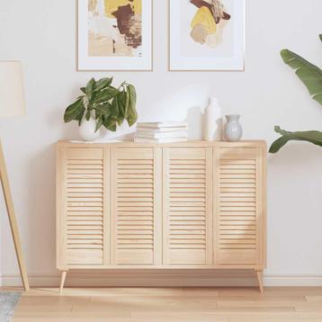 vidaXL Kastdeuren met lamellen 4 st 69x29,5 cm massief, Doe-het-zelf en Bouw, Verzenden, Nieuw