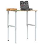 vidaXL Werkbank 80x60x(71,5-98) cm massief eikenhout, Verzenden, Nieuw