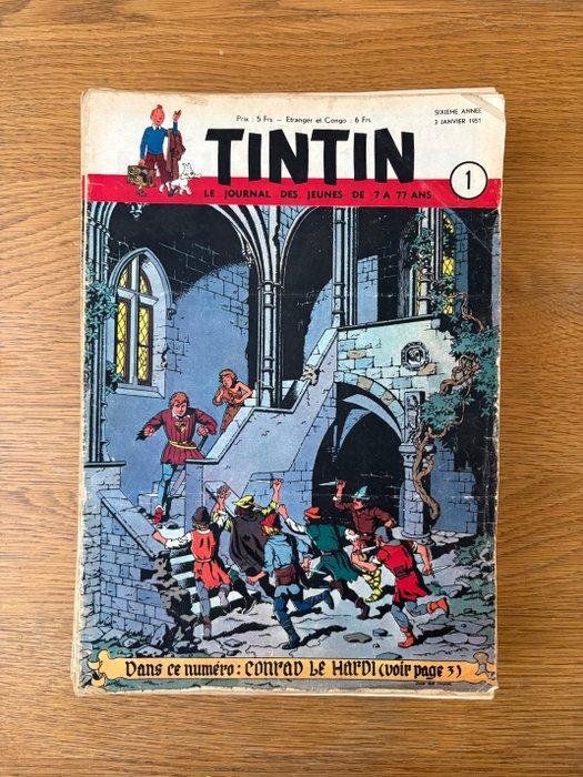 Journal Tintin 1951 Édition Belge complète avec jeu de l’oie, Boeken, Stripverhalen