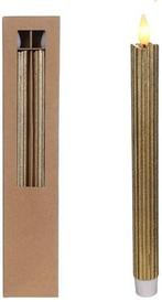 LED Kaars Pencil Goud 25 cm Ø2,1 set 2 stuks, Hobby en Vrije tijd, Knutselen, Nieuw