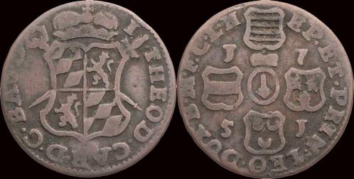 Southern Netherlands Liege Johann Theodor von Bayern liar..., Postzegels en Munten, Munten | Europa | Niet-Euromunten, België