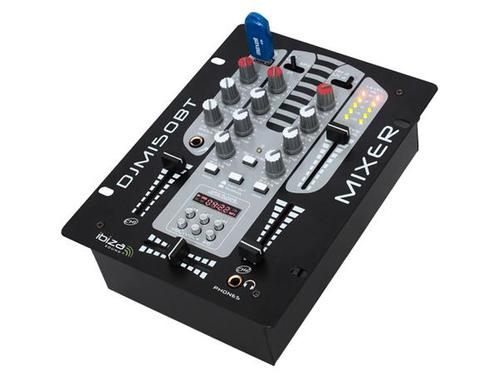 Ibiza DJM150USB-BT DJ Mixer Met Bluetooth En USB, Muziek en Instrumenten, Microfoons
