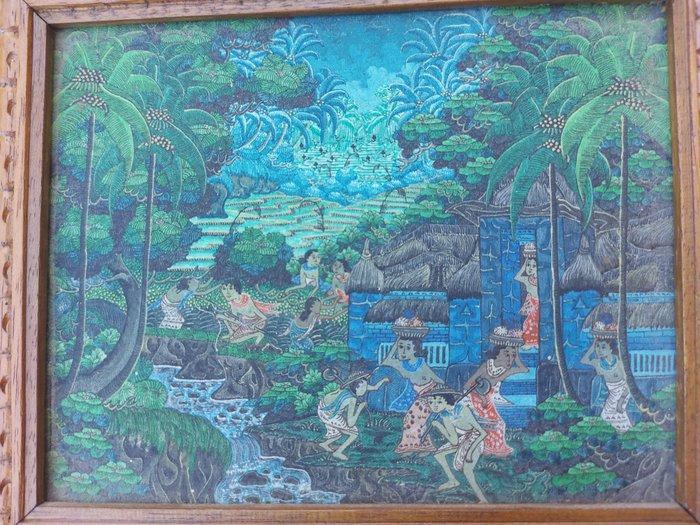 . - Paysage avec des rizières, Antiek en Kunst, Kunst | Niet-Westerse kunst