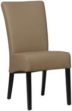Taupe leren landelijke eetkamerstoel - Hermes Leer Mocca, Huis en Inrichting, Stoelen, Overige kleuren, Nieuw, Leer, Ophalen of Verzenden