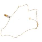 Halsketting - 18 karaat Geel goud Saffier - Diamant -, Nieuw