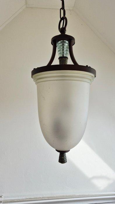 Plafondlamp - Glas, Metaal, Antiek en Kunst, Curiosa en Brocante