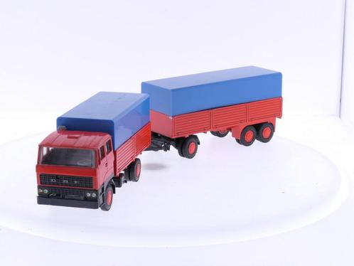 Schaal 1:50 Lion Car Nr.63 Daf 2800 vrachtauto met aanhan..., Hobby en Vrije tijd, Modelauto's | 1:50, Gebruikt, Ophalen of Verzenden