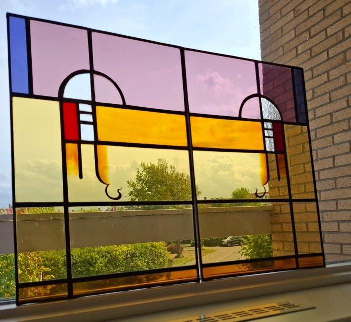 Vitrail (2) - 1910-1920 - Glas in lood ramen, Antiek en Kunst, Kunst | Designobjecten