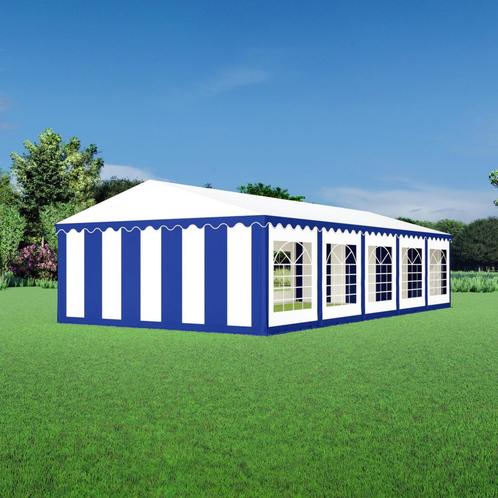 Partytent 5x10 PVC - Classic | Blauw / wit, Tuin en Terras, Partytenten, 8 meter of meer, Partytent, Nieuw, 4 tot 6 meter, Verzenden