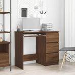 vidaXL Bureau 90x45x76 cm bewerkt hout bruin eikenkleur, Verzenden, Nieuw