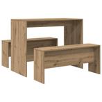 Eethoek | Bew. Hout | Tweede Kansje | 40%, Huis en Inrichting, Verzenden, Nieuw, Minder dan 4 stoelen