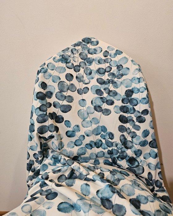 Geverfd eucalyptus op exclusieve stof, interieurontwerp -, Antiek en Kunst, Antiek | Tapijten, Tafelkleden en Textiel