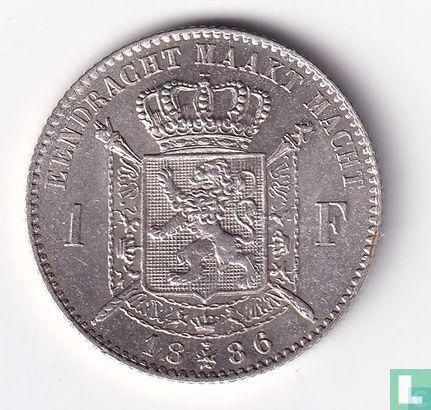 België 1 franc 1886 (NLD - L. WIENER), Postzegels en Munten, Munten | België, Losse munt, Goud, Zilver, Verzenden