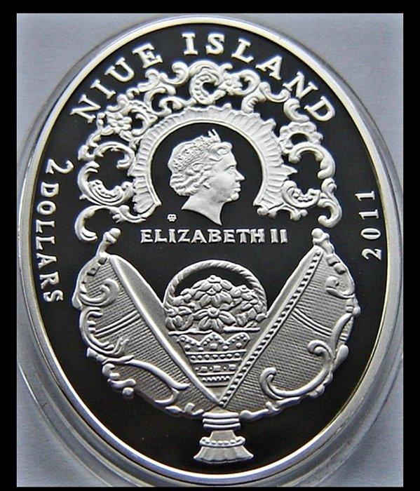 Niue. 2 Dollars 2011 (Zonder minimumprijs), Timbres & Monnaies, Monnaies | Europe | Monnaies non-euro