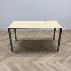 Tweedehands slingerbureau, 160x80 cm, ahorn - grijs, Huis en Inrichting, Gebruikt, Bureau