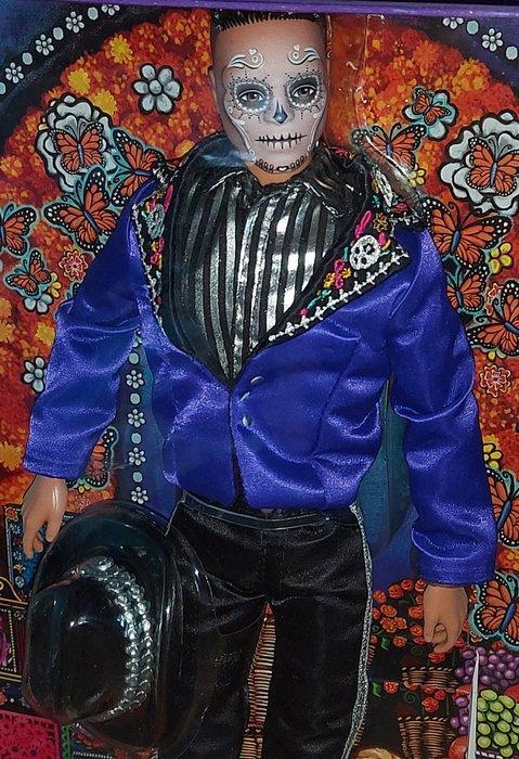 Mattel - Barbiepop KEN Dia De Muertos,2023,Barbie, Antiek en Kunst, Antiek | Speelgoed