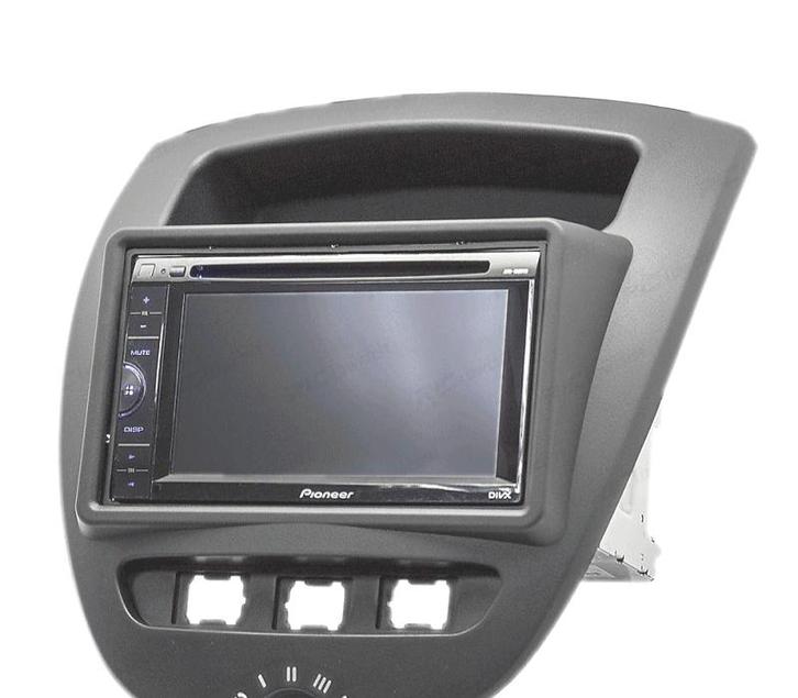 FACADE AUTORADIO 2-DIN NOIR POUR CITROEN C1 TOYOTA AYGO PEUG, Auto diversen, Autoradio's, Verzenden