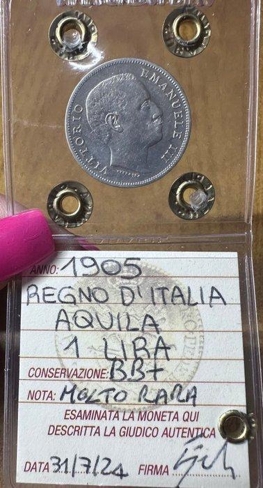 Italië, Koninkrijk Vittorio Emanuele III. 1 Lira 1905, Postzegels en Munten, Munten | Europa | Niet-Euromunten