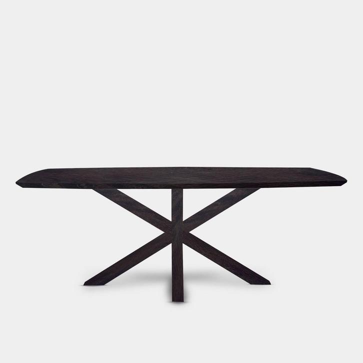 Tafel Deens Ovaal eikenhout  Matrix hout  200x100, Huis en Inrichting, Tafels | Eettafels