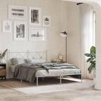 vidaXL Bedframe met hoofdbord metaal wit 140x200 cm, Verzenden, Nieuw