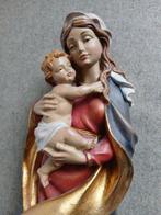 sculptuur, Madonna met Kind - Mariabeeld - Houtsnijwerk -, Antiek en Kunst