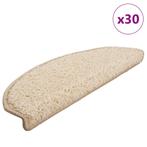 vidaXL Trapmatten 30 st 65x21x4 cm crèmekleurig, Verzenden, Nieuw