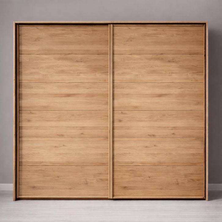 Forestales Oakside Massief Eikenhout Zweefdeur Kledingkast -, Huis en Inrichting, Kasten | Kleerkasten
