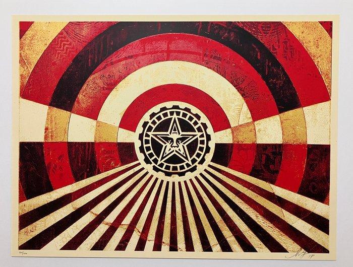 Shepard Fairey (OBEY) (1970) - Tunnel Vision (Gold), Antiek en Kunst, Kunst | Designobjecten