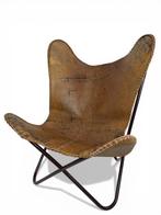 Fauteuil - chaise papillon - Cuir, Métal - Chaise papillon