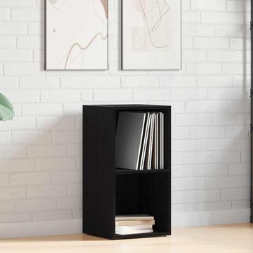 vidaXL LP Opbergbox 71x34x36 cm spaanplaat zwart, Verzenden